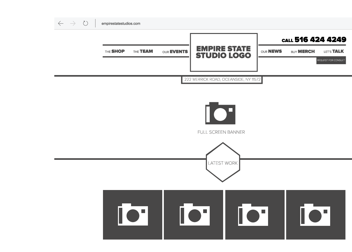 Empire State Studio Wireframe