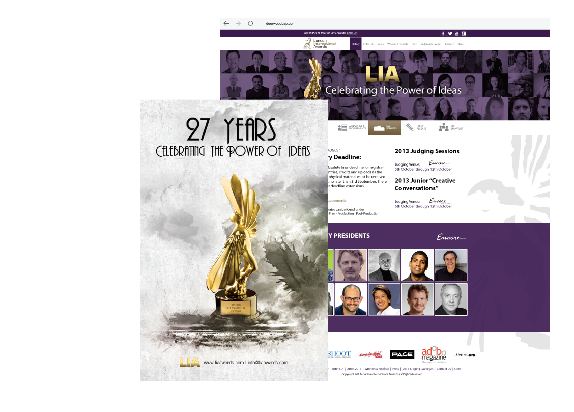 LIA Awards Poster and Web Design